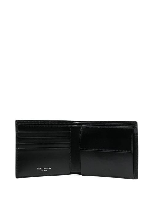 Portafoglio bi-fold con monogramma Saint Laurent | 4632490SX0E1000